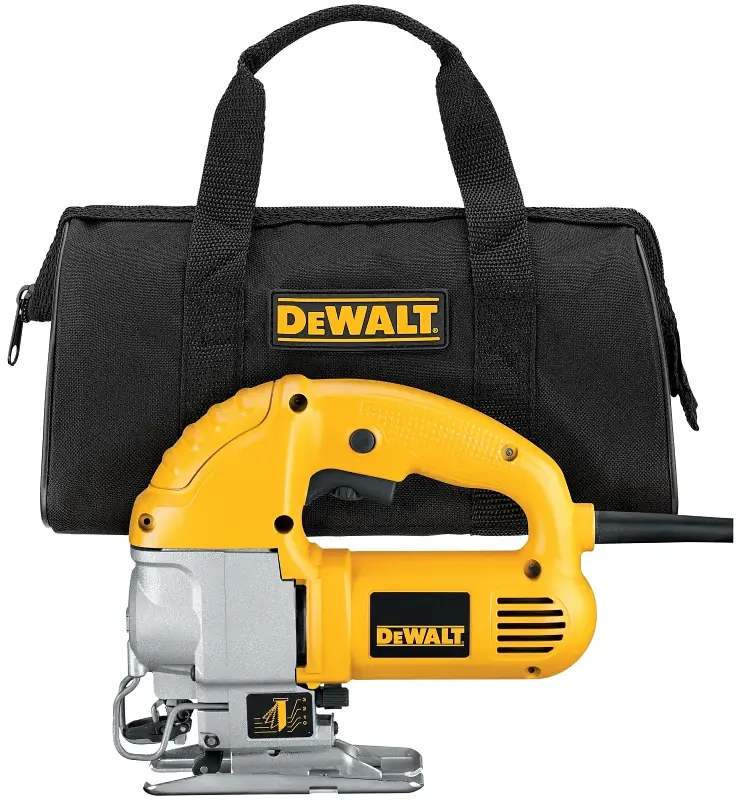 DEWALT DW317K Jig Saw Kit, 5.5 , 1 L Stroke, 0 to 3000 spm, Features: Contractor Bag, DW317 Jig Saw