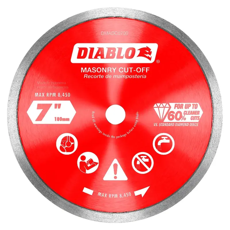 Diablo DMADC0700 Saw Blade, 7 Dia, Continuous Rim