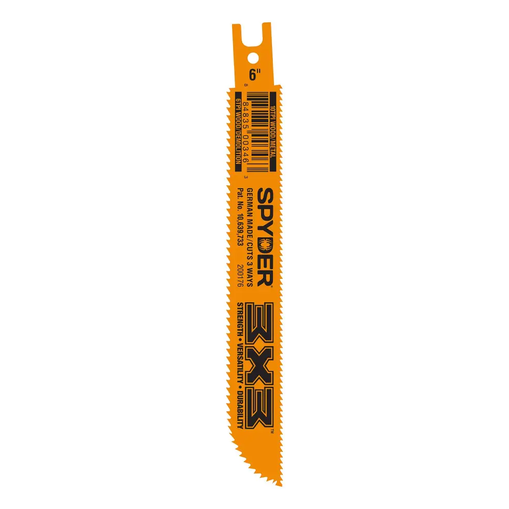 Double-Sided Reciprocating Saw Blade 6/10 TPI, 6"