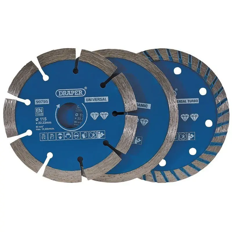 Draper DBP2 Diamond Blade Adjust, 115mm (3 Piece) - (99795)
