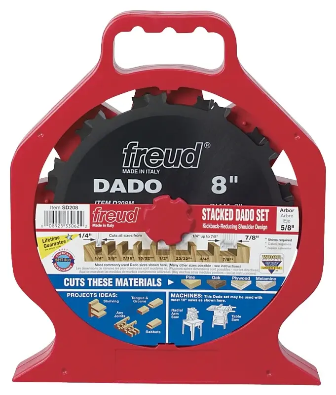 Freud SD208S Dado Blade Place, 5/8 Arbor, 12-Teeth