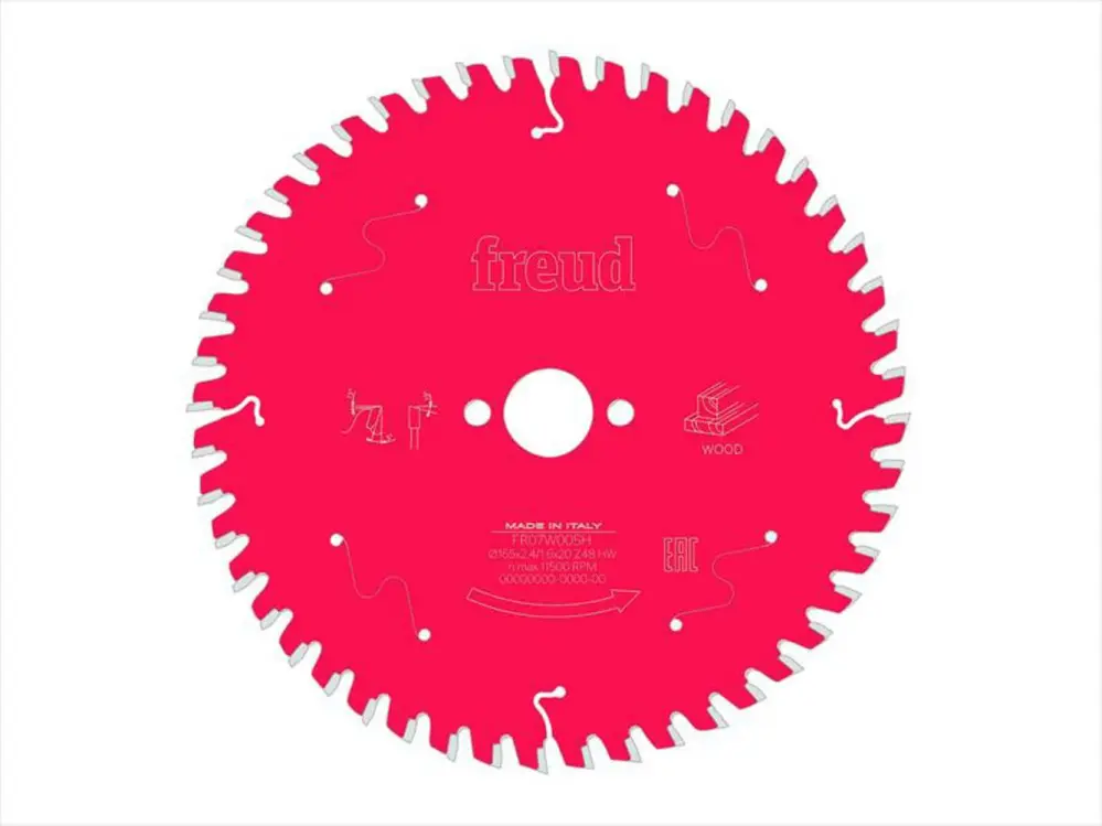 Freud Wood Circular Saw Blade 165 X 20 X 2.4/1.6Mm X 48T