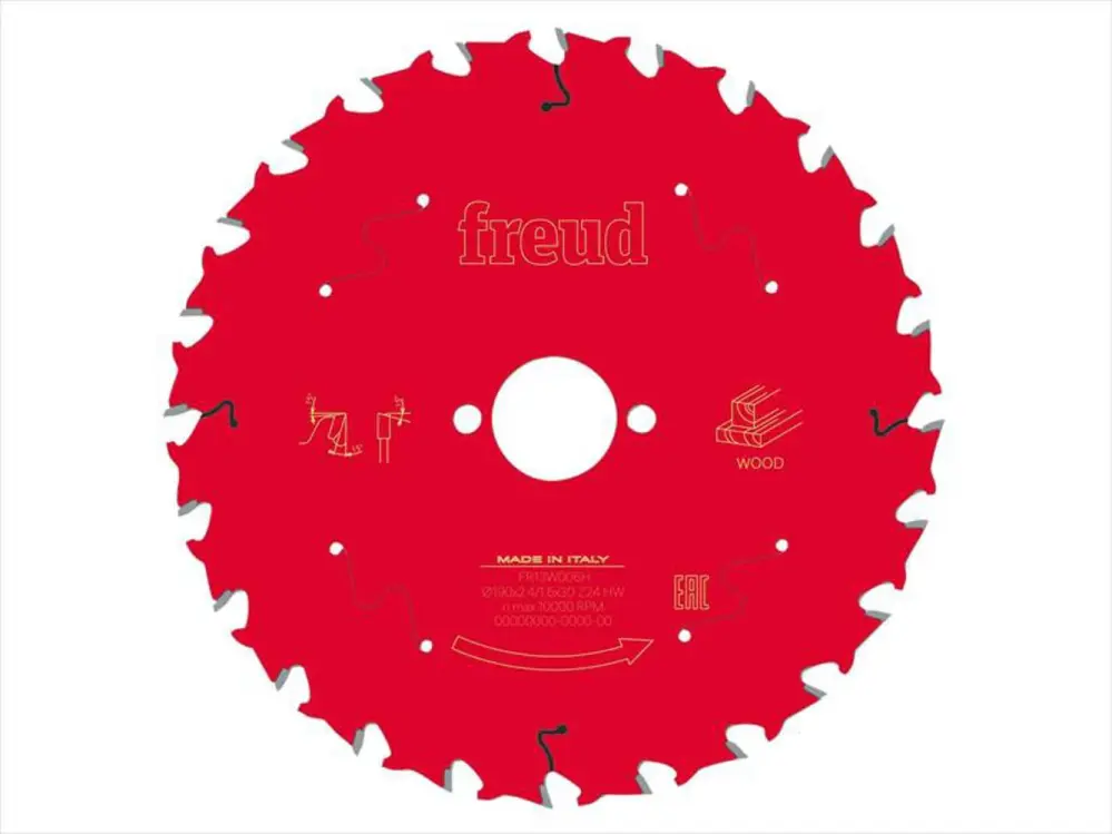 Freud Wood Circular Saw Blade 190 X 30 X 2.4/1.6Mm X 24T