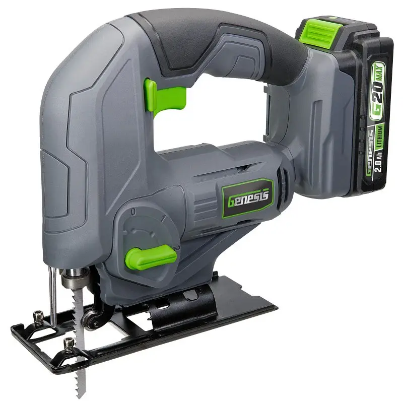 Genesis G20MAX GLJS20B Variable Speed Jig Saw, Battery Included, 20 V, 2 Ah, 3/4 L Stroke, 0 to 2500 spm