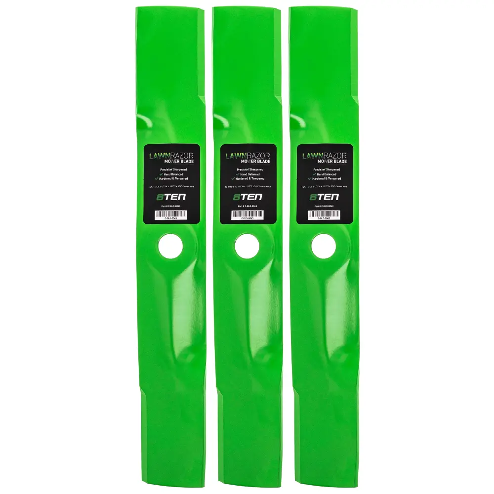 LawnRAZOR High Lift Blade John Deere Sabre Scotts M115495 M113517 M115328 M114581 690-120-0098 | SET THREE