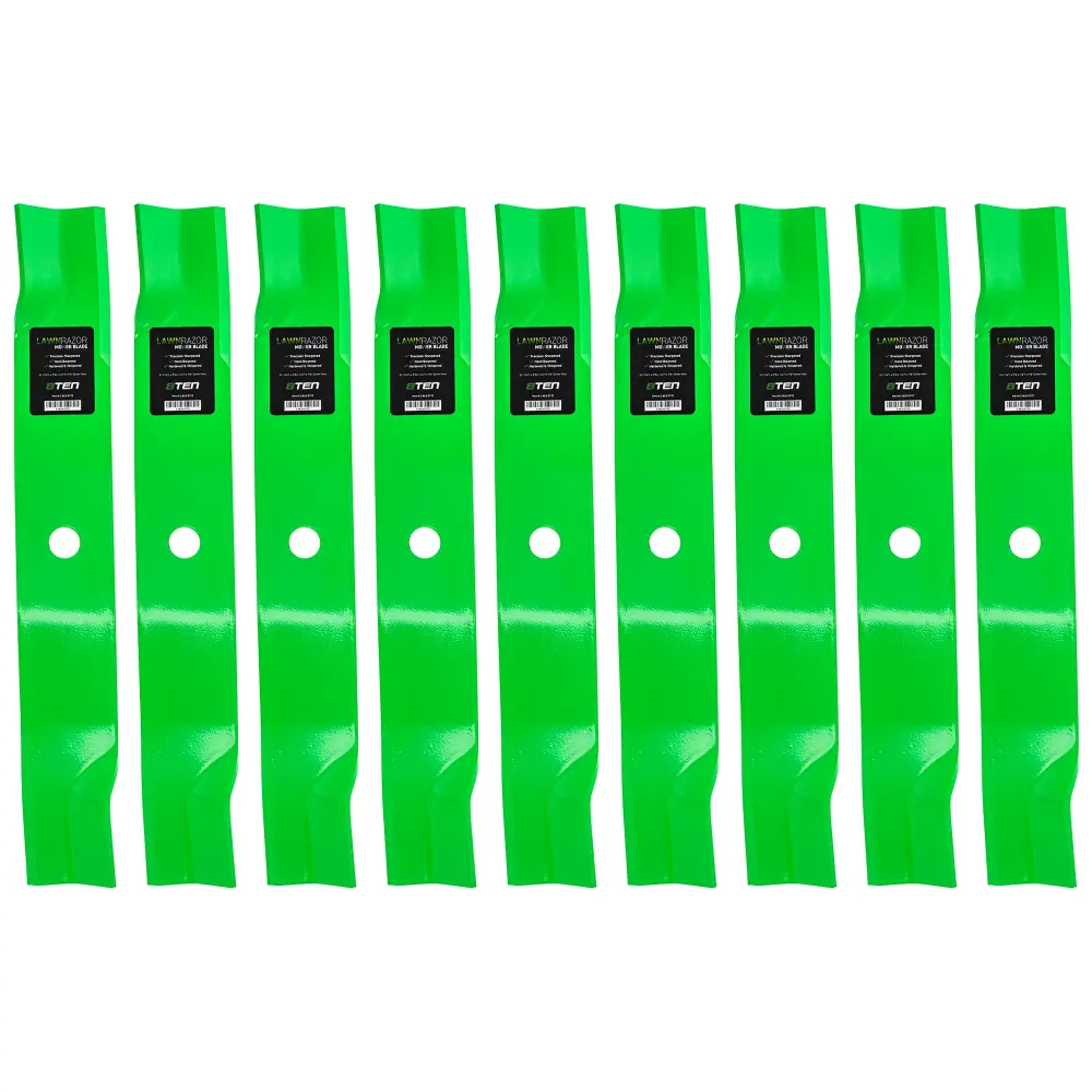 LawnRAZOR High Lift Blade John Deere M128485 TCU15881 M131958 M144196 M163983 M168223 | 9-PACK