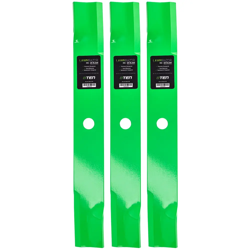 LawnRAZOR High Lift Blade John Deere M141785 AM100538 M87622 M74175 M126098 AM104586 | SET THREE