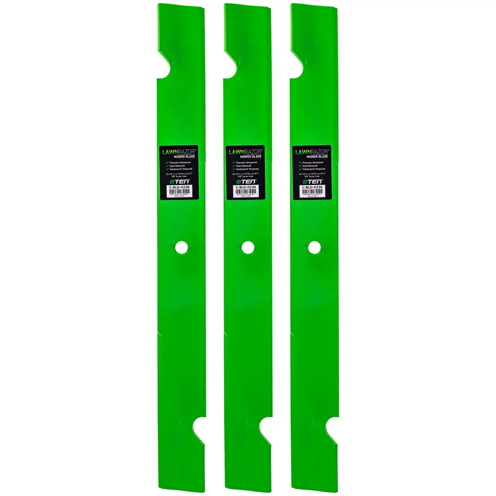 LawnRAZOR Notched High Lift Blade Scag 481709 | SET THREE