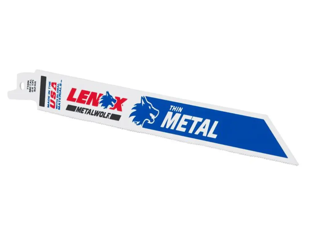 Lenox Metalwolf Wave Edge Reciprocating Saw Blade 203 X 19 X 0.9mm 24 Tpi (Pack 5)