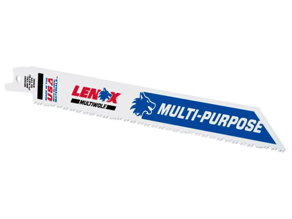 Lenox Multiwolf Wave Edge Reciprocating Saw Blade 203 X 19 X 1.3mm 10 Tpi (Pack 5)