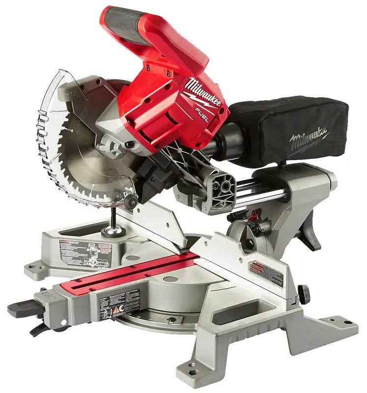 Milwaukee M18 FUEL 2733-20 Miter Saw, Battery, 7-1/4 Dia Blade, 5000 rpm Speed, 48 deg Max Miter Angle