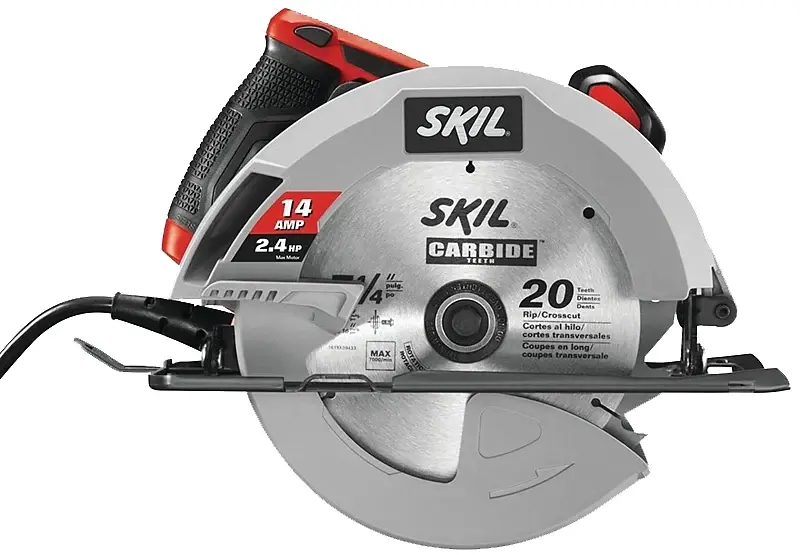 Skil 5180-01 Circular Saw, 14 , 7-1/4 Dia Blade, 5/8 Arbor, 1.93 at 45 deg, 2.43 at 90 deg D Cutting