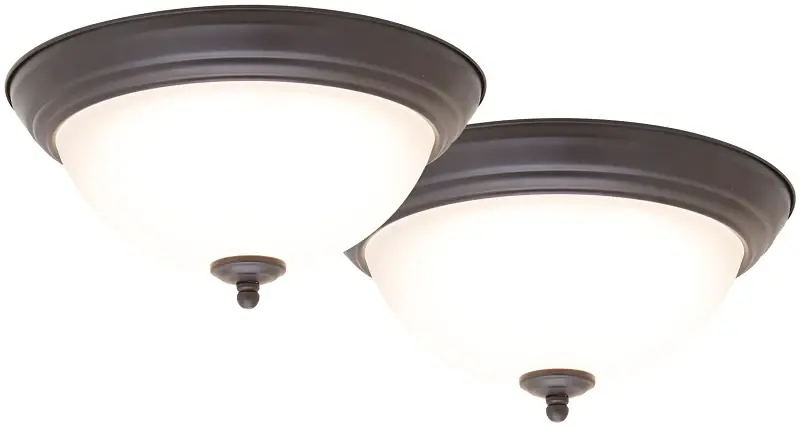 Boston Harbor 4200-LED- BR Flush Affix Ceiling Fixture, 120 V, 15 W, 2-Lamp, LED Lamp, 1100 Lumens, Bronze Fixture