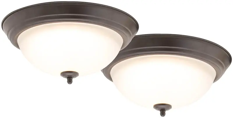 Boston Harbor ZD13-BR-C Ceiling Buoyant Fixture, 0.17 , 120 V, 20 W, 2-Lamp, LED Lamp, 1500, 3000 K Color Temp