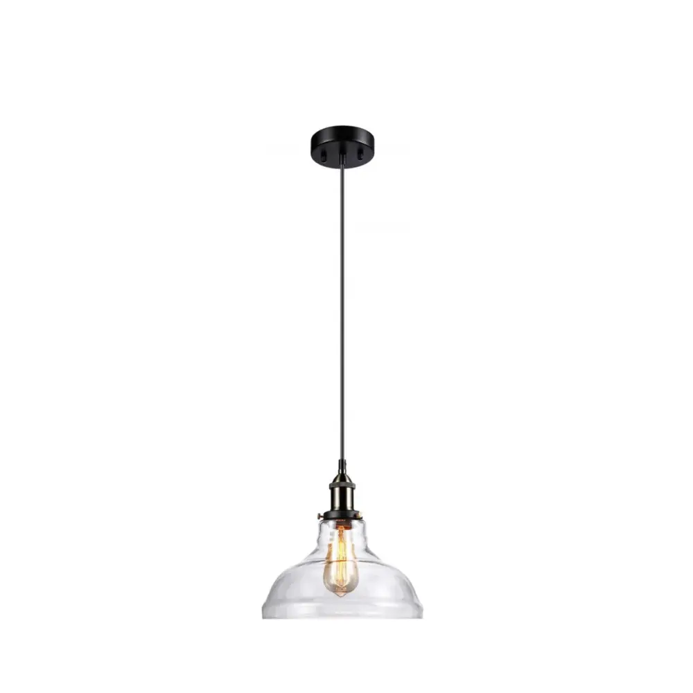 Flush Mount Ceiling Light TORCHSTAR Distinct Glass Industrial Pendant Light Dining Room