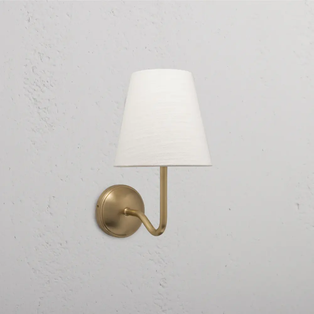 Malvern Medium Wall Light Alabaster White - Antique Warm alloy