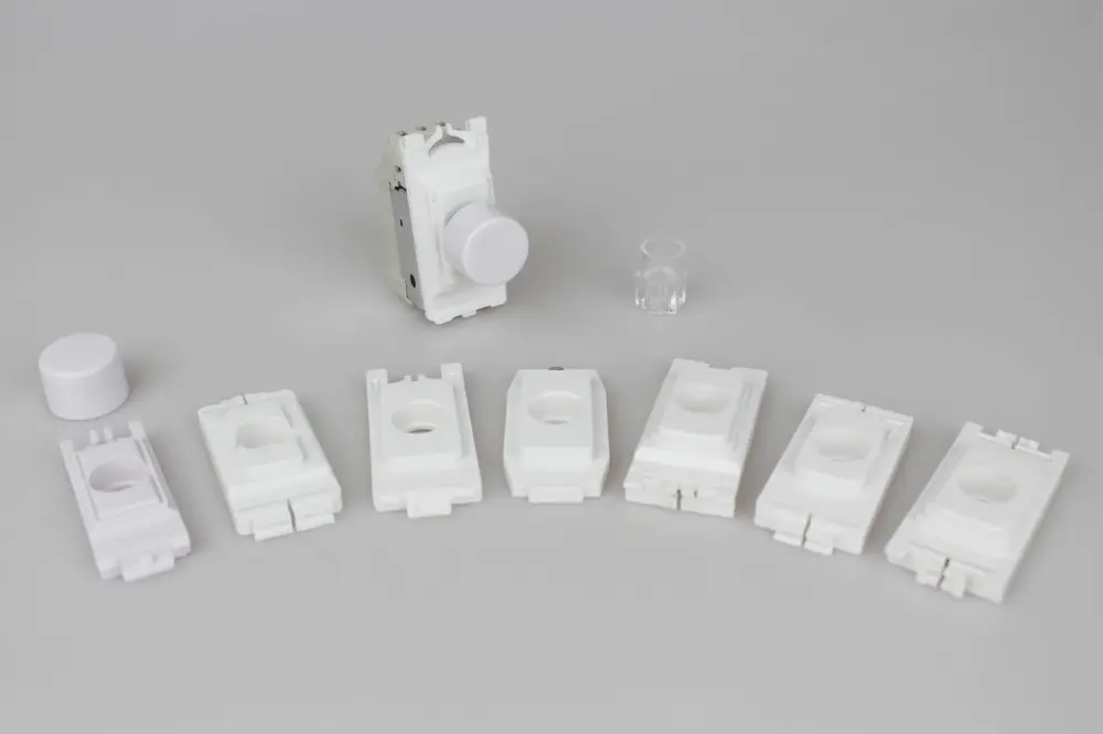 Varilight 2-Way Push-On/Off Rotary Dimmer Light Switch 40-400W (1 Grid Space) Pearl GIP400W.MG