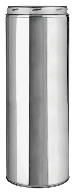 Selkirk 206012 Chimney Pipe, 6 ID, 8 OD, 12 L, Stainless Alloy