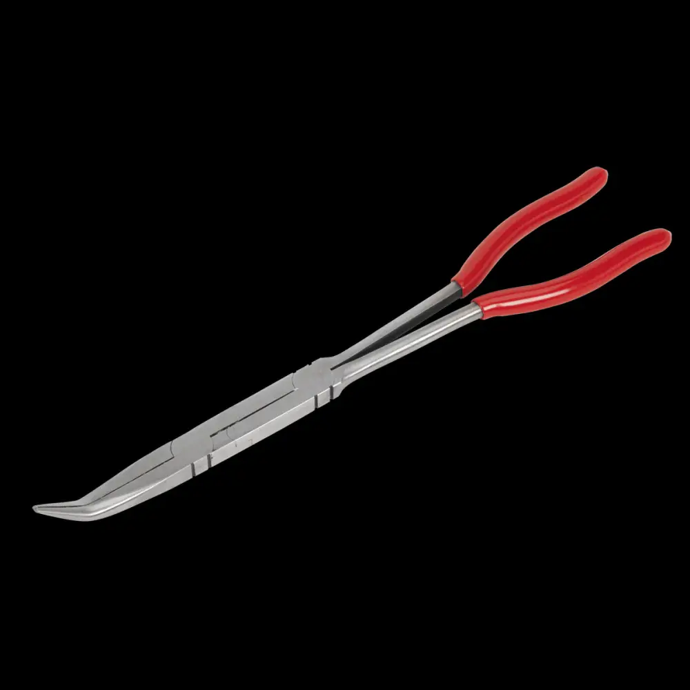 Sealey AK8592 Needle Nose Pliers 45° Duplicate Joint Long Reach 335mm