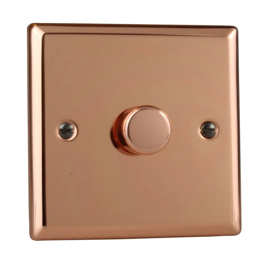 Varilight JYP401.CU Dimmer Switch 1-Gang 2 Way Smooth Copper LED/Halogen V-Pro