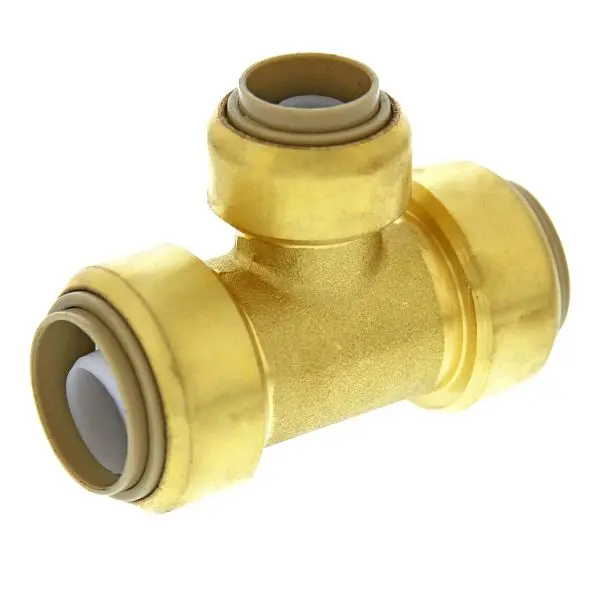 Jones Industrial-Strength Stephens 3/4" x 3/4" x 1/2" (Bagged) PlumBite Push On Reducing Tee, Lead Free, C7...