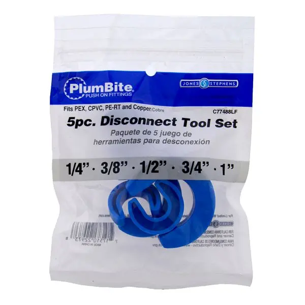 Jones Knurled Stephens 1/4" - 1" (Bagged) PlumBite Push On Removal Tool Kit, C77488LF Jones Stephens