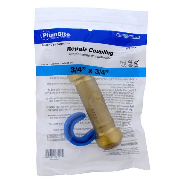 Jones Rapid Stephens 3/4" (Bagged) PlumBite Push On Repair Coupling Removal Tool, Lead Free, C77471LF Jones Stephens