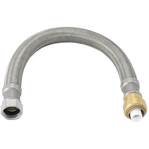 Jones Stephens 3/4" x 3/4" FIP x 24" (Bagged) PlumBite Push On Water Heater Connector, C77479LF