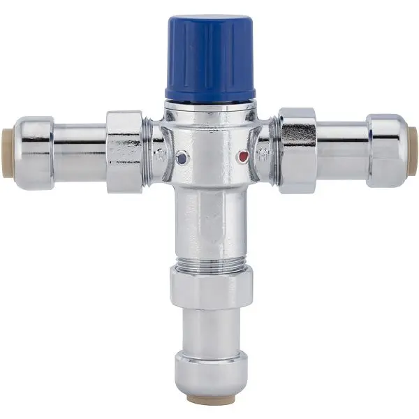 Jones Stephens 3/4" PlumBite Push On Thermostatic Mixing Shut-Off Valve, C77469LF