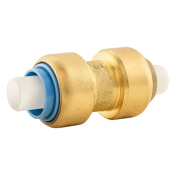 Jones Stephens 3/4" PVC x 3/4" (Pouchged) PlumBite Push On Transition Full Coupling, Lead Free, C77412LF