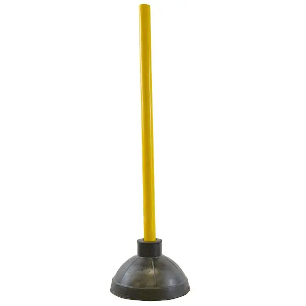 Jones Stephens 6" Diameter Professional Force Cup Black Rubber Plunger, D18002