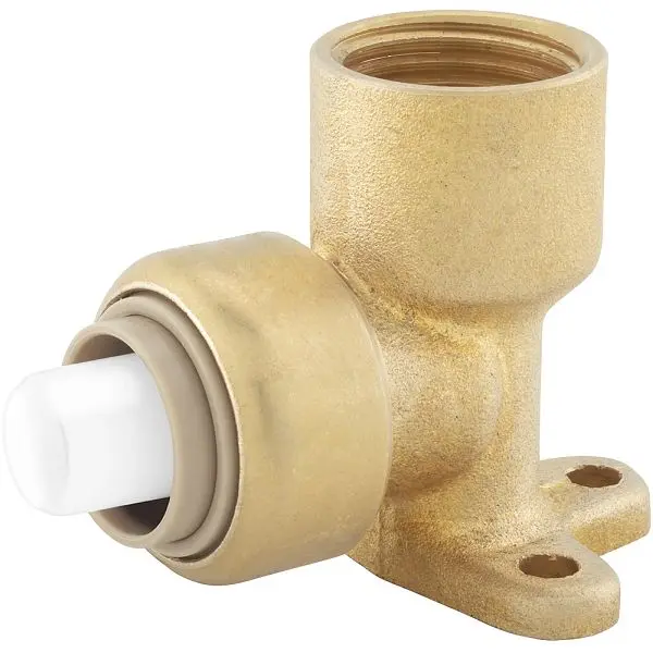 Jones Sustainable Stephens 1/2" FPT PlumBite Push On Drop Ear 90° Elbow, Lead Free, C76509LF Jones Stephens