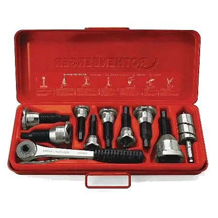 Rothenberger High-Quality Tee Extractor Set, 1/2 to 1-1/8", 8 Pieces, 22124