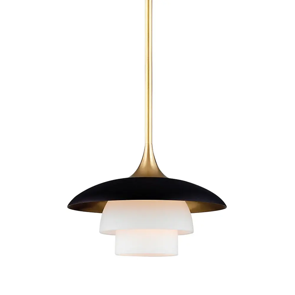 Barron Pendant Light - Aged Warm alloy & Opal