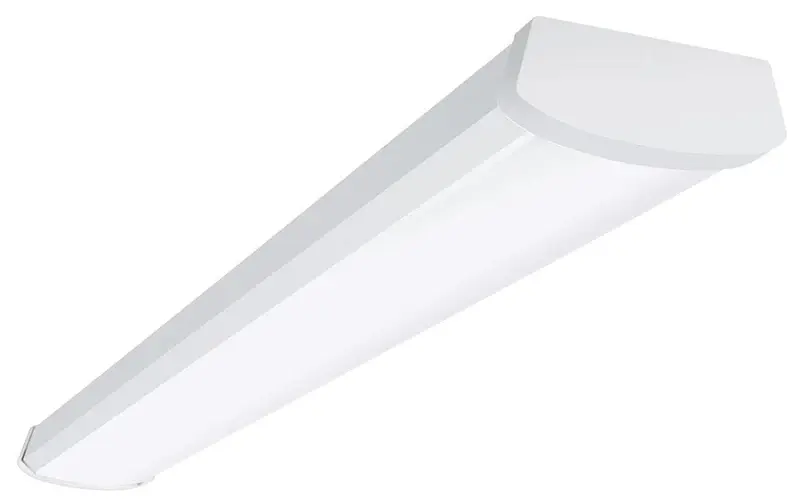 Metalux 4NW35C3R Wraparound Portable Fixture, 120 V, LED Lamp, 3500 Lumens, 4000 K Color Temp, Steel Fixture