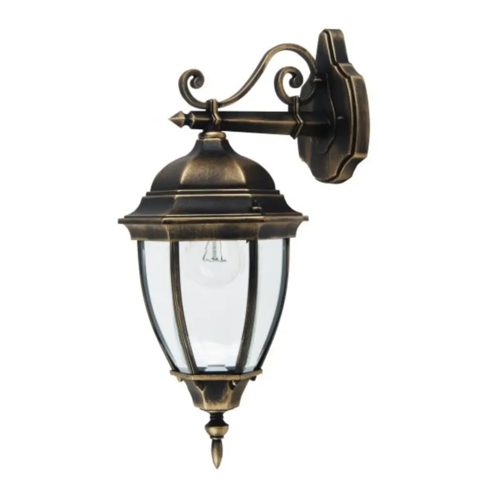 Rabalux Toronto 8381 Garden Wall Lamp Patio Aurum Classic Retro Light E27 60W IP44 Elegant Design Gold