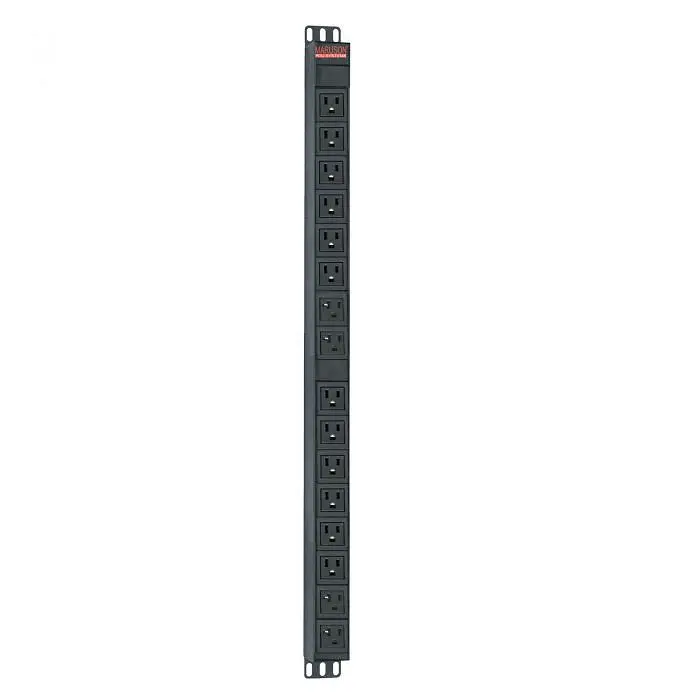 Maruson Technology 0U 20A Basic Power Distribution Unit, 16 Outlets, PDU-V2016