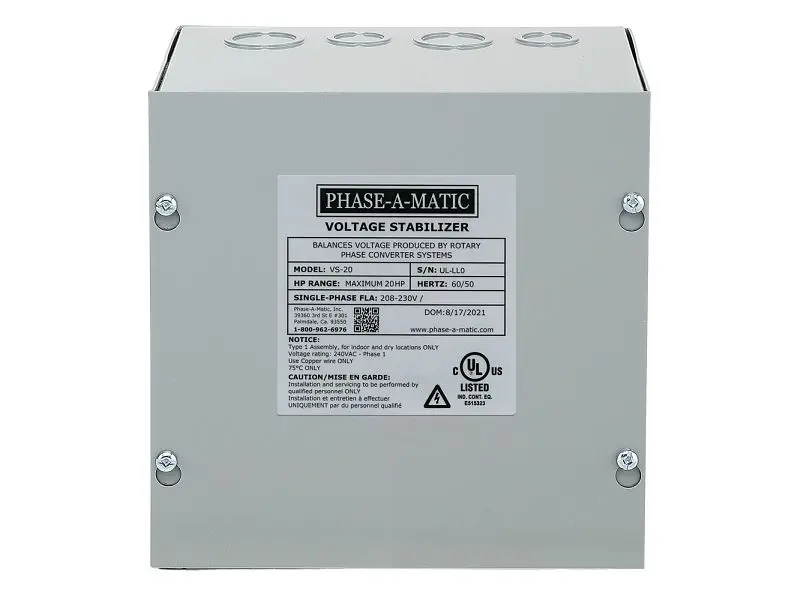 Phase--Matic 20 HP, 230V Voltage Balancer, UL Certified, VS-20
