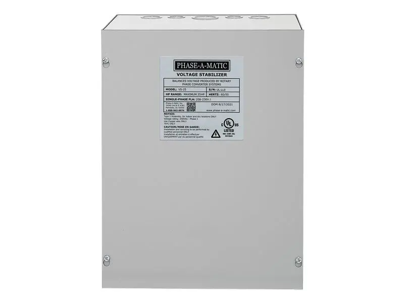 Phase--Matic 25 HP, 230V Voltage Balancer, UL Certified, VS-25