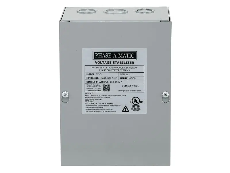 Phase--Matic 5 HP, 230V Voltage Balancer, UL Certified, VS-5