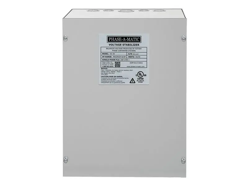 Phase--Matic 50 HP, 230V Voltage Balancer, UL Certified., VS-50
