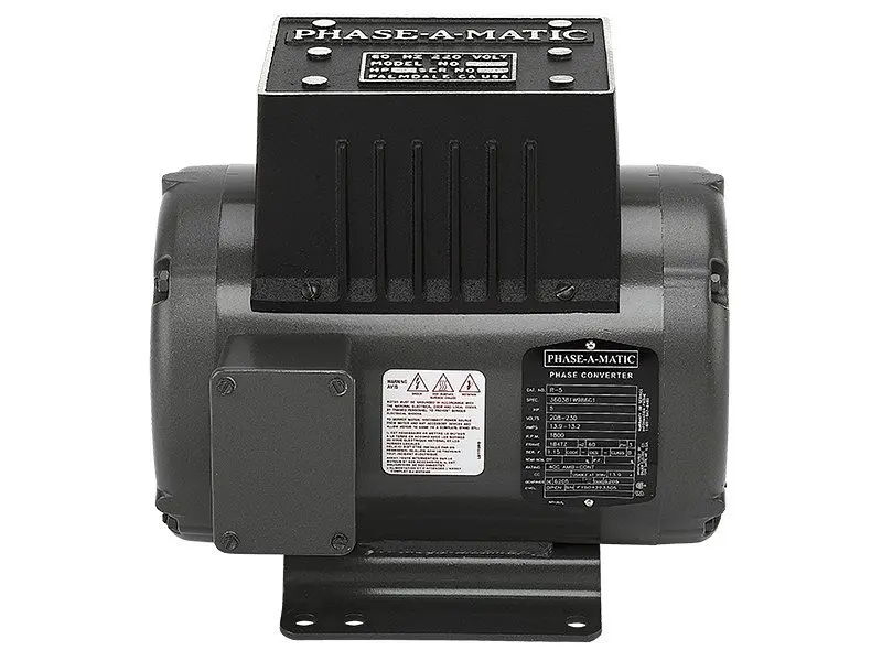 Phase--Matic Heat-Resistant 5 HP, 230V Rotary Phase Converter, UL Certified, R-5