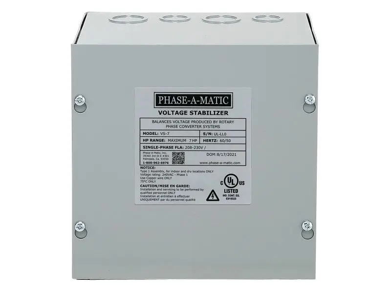 Phase--Matic Micro 7.5 HP, 230V Voltage Balancer, UL Certified, VS-7