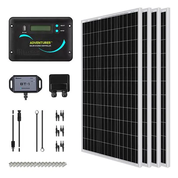 Renogy Elite 400 Watt 12 Volt Solar RV Kit, RNG-KIT-RV400D-ADV30