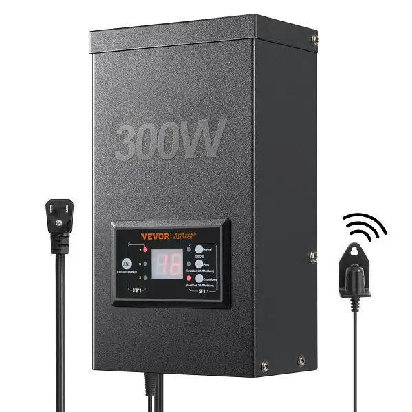 VEVOR 300W Low Voltage Landscape Changeer Timer and Photocell Sensor, Waterproof Landscape Lighting Changeer, JGDBYQ300W12...