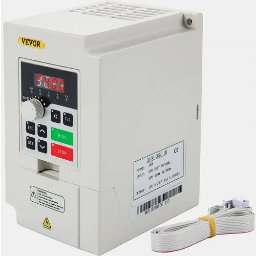 VEVOR Specialty VFD 3KW 220V 4HP, 1 or 3 Phase Contribution, 3 Phase Output Variable Frequency Drive, BPQDXN3KW220VEQ8AV7