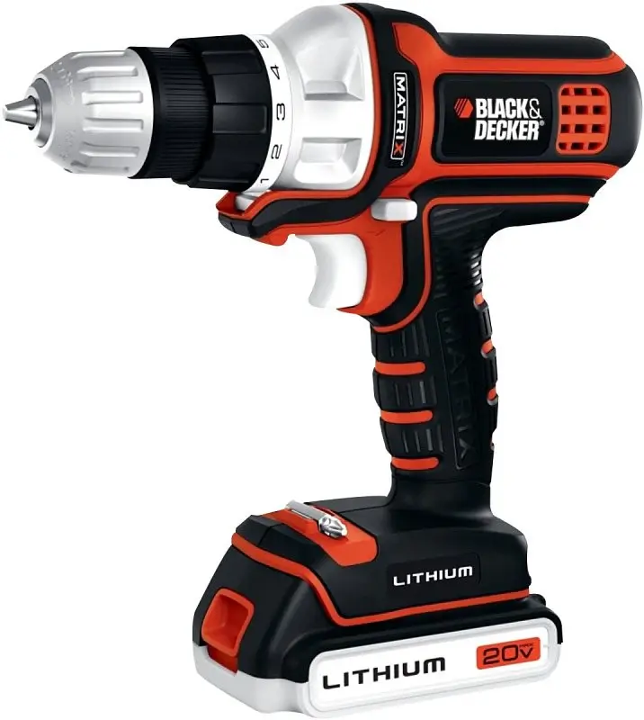 Black+Decker BDCDMT120C Drill/Driver, Battery Included, 3/8 Chuck, Keyless Chuck, 20 V