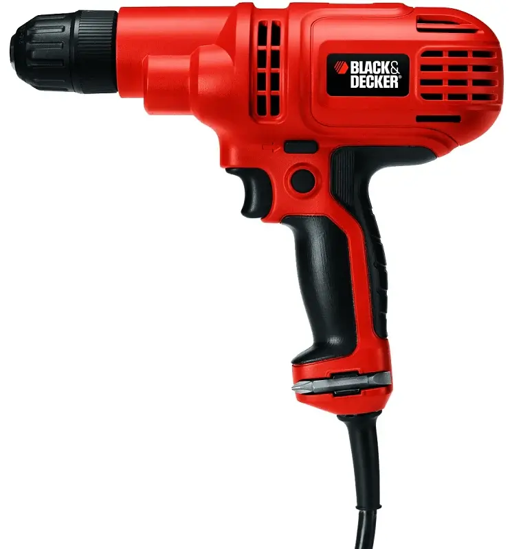 Black+Decker DR260C/B Drill/Driver, 5.2 , 3/8 Chuck, Keyless Chuck, 8 ft L Cord