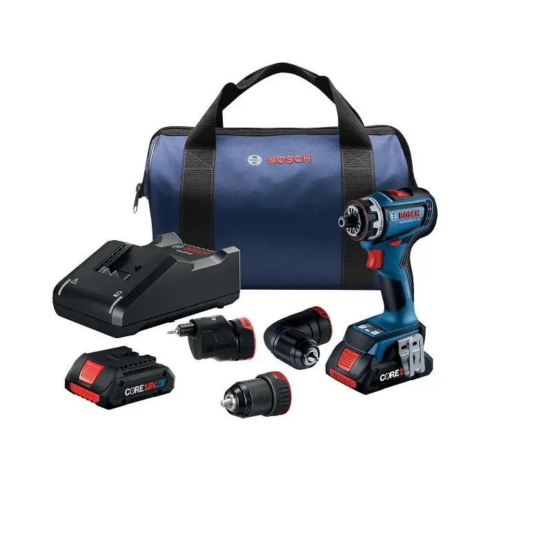 Bosch GSR18V-800FCB24 Drill Driver Kit, 1/2 Chuck, Keyless Chuck, 630, 2100 rpm Speed