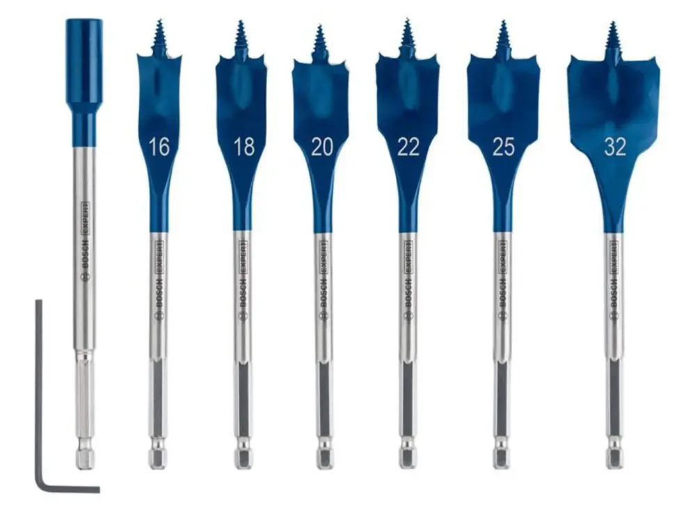 Bosch Powertool Accessories Expert Self Cut Speed Spade Drill Bit Place, 7 Piece